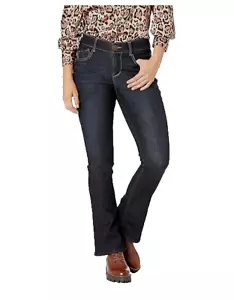 NEW Democracy Indigo Plus Size Ab Solution Itty Bitty Boot jeans, Women's 16 US - Picture 1 of 9