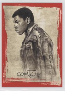 2017 Topps Star Wars: The Last Jedi Illustrated Red 42/199 Finn #SWI-7 0ad