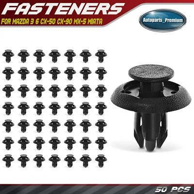50 piezas 8 mm protector contra salpicaduras clips de parachoques guardabarros forro sujetador para Mazda 3 6 CX-50 Foto 1 de 4