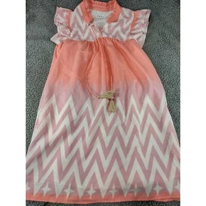 THML Chevron dress with ruffle sleeve and tassels sz XS NWOT $98 - Picture 1 of 14
