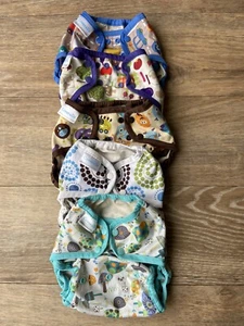 Blueberry birth to potty coverall cloth wraps x5 unisex prints  - Picture 1 of 8