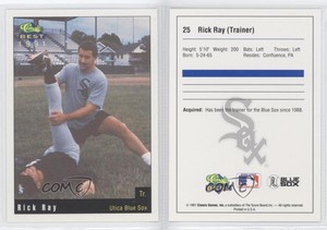 1991 Classic Best Utica Blue Sox Rick Ray #25