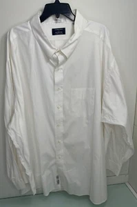 Gitman Bros Men Dress Shirt 22-35 Big White 2X2 Oxford Cotton - Picture 1 of 11