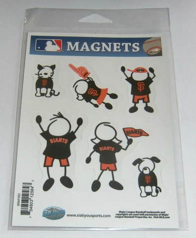 San Francisco Giants Family Magnets (set of 6) MLB Licensed Baseball Cover