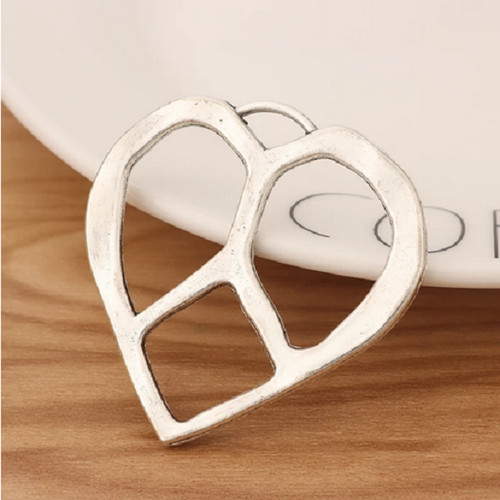 CHROME HEARTS grande collana placcata argento sterling 925 22" ciondolo SEGNO DI PACE GUERRA CUORE AMORE