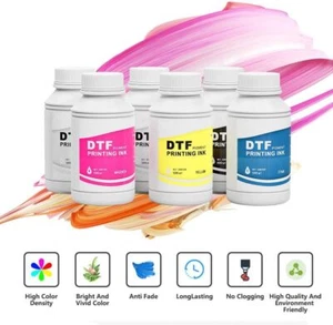 PUNEHOD 6*250ML CMYKW-W DTF Printer Ink DTF Ink For Epson Printhead DTF Printer - Picture 1 of 11