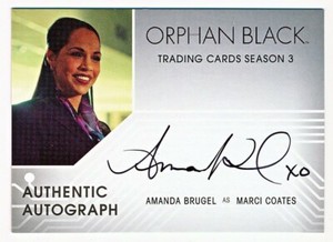 Cryptozoic Orphan Black Season 3 Amanda Brugel XO Inscription Autograph Auto #AB