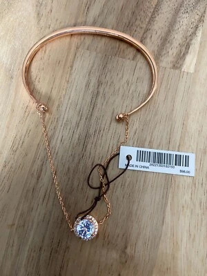 BRAZALETE BRAZALETE HENRI BENDEL LUXE TONO ORO ROSA CADENA CRISTAL ESTRÁS DISCO NUEVO CON ETIQUETAS Foto 1 de 2