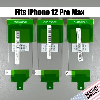 Pure Gear Screen Protectors for iPhone 12 Pro Max - 3x HD Clear Glass | 6.7" - Image 1 of 4