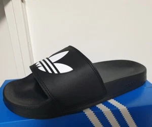 Adidas Adilette Lite Men's Slides Sandals Slipper Black 100% Authentic - Picture 1 of 5