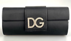 Lunettes de soleil Dolce & Gabbana étui rigide logo strass noir vintage années 2000