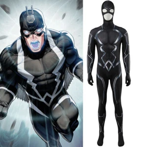 Body Black Bolt Superhéroe Juegos con disfraces Traje Disfraz Mono Halloween Adulto Niños - Imagen 1 de 17