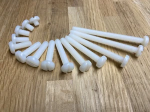 M6 Nylon Kunststoff Schlitz Pfanne Kopf Schrauben/Schrauben/Befestigungen Größen - Bild 1 von 3