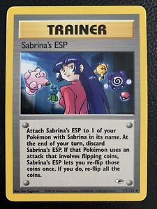 Unlimited Gym Heroes Sabrina’s ESP 117/132 Pokemon Card WOTC Vintage NM