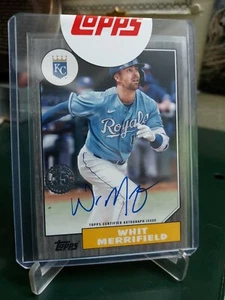 2022 Topps Series One Whit Merrifield Kansas City Royals SP OnCard Auto#187/199 - Picture 1 of 5