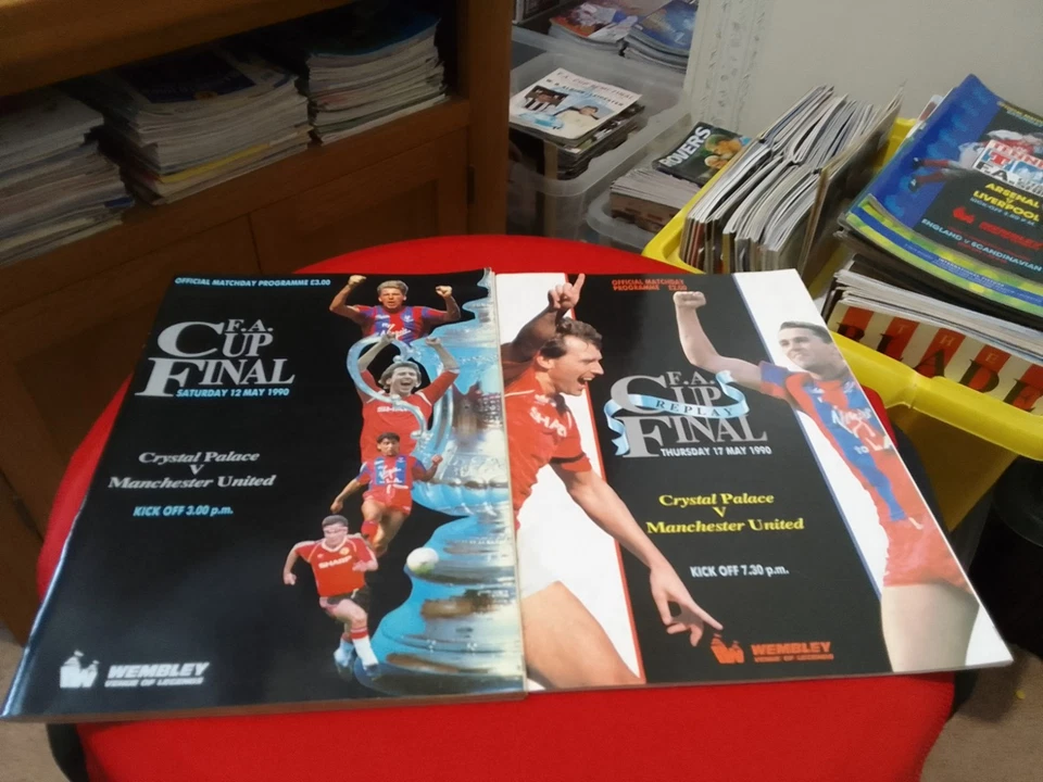 Crystal Palace v Manchester United FAC Final & Replay Programmes 1989/1990 - Image 1 of 1