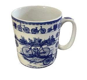 Spode Blue Room Collection Vintage Cycling Design  Mug Cup 8 oz Made In England - Picture 1 of 10