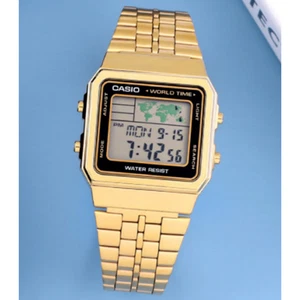 Casio A500WGA‑1 Gold Tone Stainless Steel Digital Quartz Unisex Watch - Picture 1 of 4