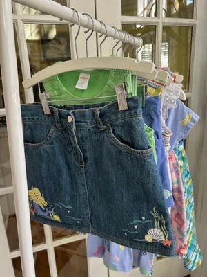 Lote de 8 conjuntos vestidos conchas de sirena azul rosa talla 7 Gymboree Jelly the Pug para niñas Foto 1 de 4