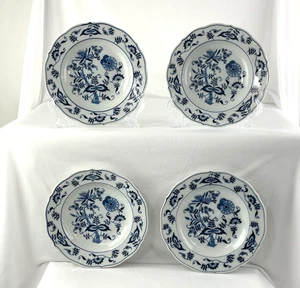 Set of 4 Blue Danube Japan - Flat Rim Soup Pasta Bowl 8 1/4" Rectangle Logo - Picture 1 of 8