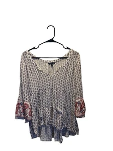 American Eagle Boho Chic Bell Sleeve Shirt - Size Medium As Is - Picture 1 of 13