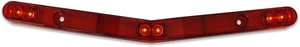 V-Shaped LED ID Bar Light with 7° Bend for Marine Trailers Red - Picture 1 of 4
