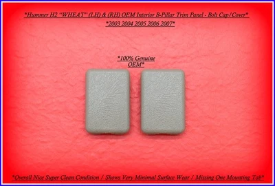 Tapas interiores de pilar B Hummer H2 2003-2007 (par izquierda/derecha) trigo Foto 1 de 2