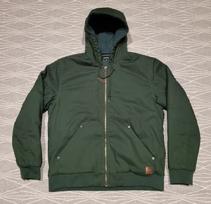 Brixton Builders Zip Hood Jacket Pine Needle Green Mens Size Medium NWT Active - Picture 1 of 6