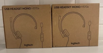 2-Logitech H570e USB Headset w/ Microphone and Inline Controls SEALED BOX NEW - Image 1 of 4
