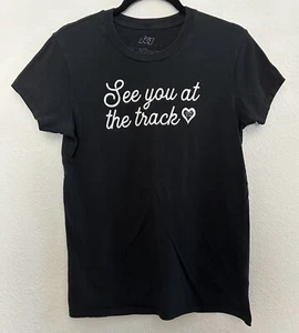 Womens K1 Racing T-shirt Black See You at the Track Size Large - Picture 1 of 4