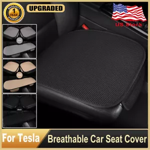 2024 Car Front/Rear Seat Covers Breathable Ice Silk Cushions Protector For Tesla - Picture 1 of 33