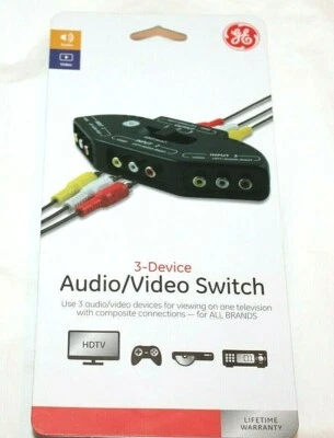 General Electric Black 3-Device Audio/Video Switch   - Image 1 of 2