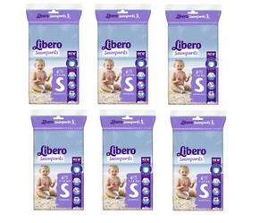 6 BUSTE DI SWIMPANTS LIBERO TG. S DA 6 PZ (36 PZ ) pannolini per mare e piscina - Foto 1 di 2