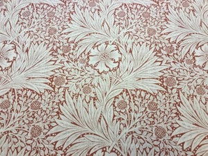 WILLIAM MORRIS CURTAIN FABRIC 'MARIGOLD' 1M RUSSET - INDOOR/OUTDOOR FABRIC - Picture 1 of 6