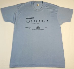 Vintage 1989 Leviathan Promo T - Shirt - XL - Light Blue Single Stitch - Picture 1 of 2