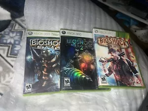 Bioshock 1, 2, & Infinite Trilogy Bundle Lot Microsoft Xbox 360 Complete Set - Picture 1 of 6