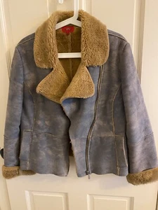 Brilliant Faux Fur Flight Jacket Per Una Vintage Excellent condition size 10 - Picture 1 of 7