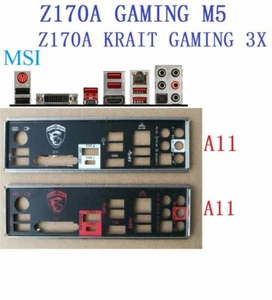 I/O Shield Backplate FOR MSI Z170A KRAIT GAMING 3X Z170A GAMING M5 - Picture 1 of 3