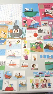 Lot of 35 pc PEANUTS SNOOPY CHARLIE BROWN EPHEMERA Journal Scrapbook Cardmaking - Picture 1 of 5