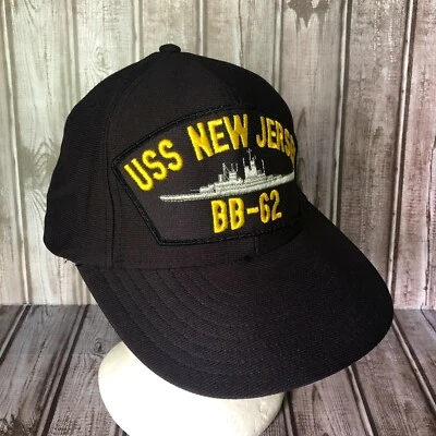 Gorra de béisbol de colección USS Nueva Jersey BB-62 negra hecha en EE. UU. - USN - Northstar Foto 1 de 4