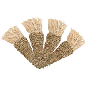 4 Pcs Strohkarkenspielzeug Hamster-Aktivitätsspielzeug Hasenkauen - Bild 1 von 12