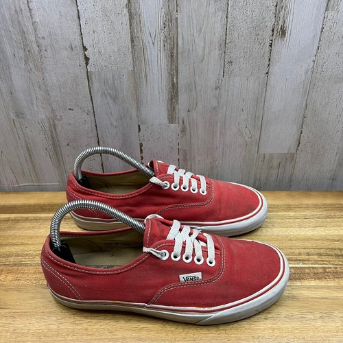 Sneakers basse Vans Authentic da uomo taglia 7.0 rosse classiche in tela stringate