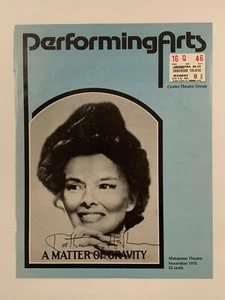 Katharine Hepburn Autographed A Matter of Gravity PA Program &Ticket Stub 1976 - Picture 1 of 3