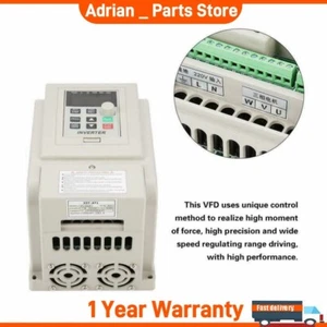 4KW Single To 3 Phase Variable Frequency Drive Inverter Converter VSD VFD 220V - Picture 1 of 12