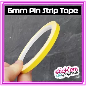 ✨Yellow 6mm x 10mt Car Pin Stripe Coach Line Tape Styling Stripe - Picture 1 of 3