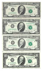 Cleveland $10 Notes Series 1974 1977 1988A 1995 Your Choice LOT 128 - Picture 1 of 2