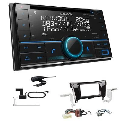 Kenwood 2-DIN Radio Bluetooth für Nissan X-Trail ab 2014 Klavierlack optik - Bild 1 von 4