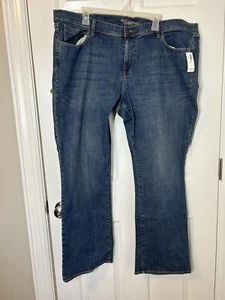 NWT Womens Old Navy Jeans Size 20 REG Blue Denim Mid Rise Sweetheart - Picture 1 of 6