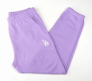 MLB LOS ANGELES DODGERS LAVENDER BASIC LOGO TRAINING JOGGER PANTS Sz XL - Picture 1 of 9