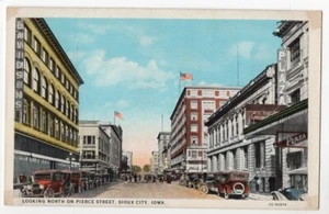 DE COLECCIÓN SIOUX CITY IA POSTAL VISTA NORTE EN PIERCE STREET AÑOS 20 051922 R - Imagen 1 de 2